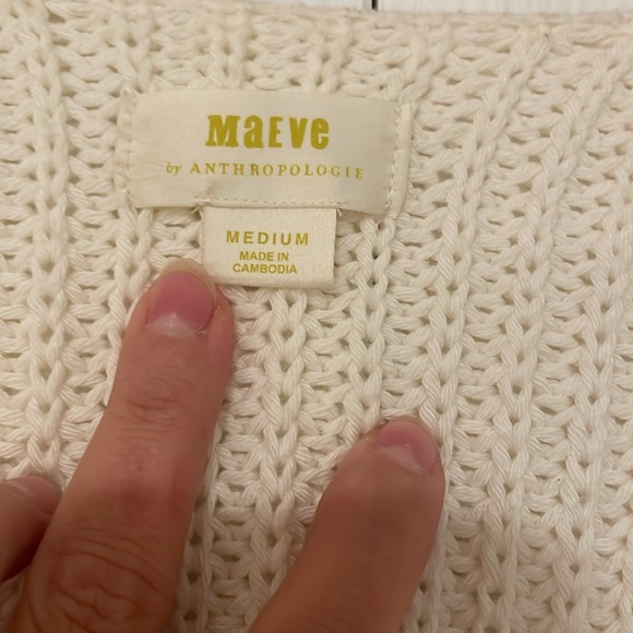 Maeve V-Neck Sculptured Pullover Sweater size medium - Picture 3 of 5